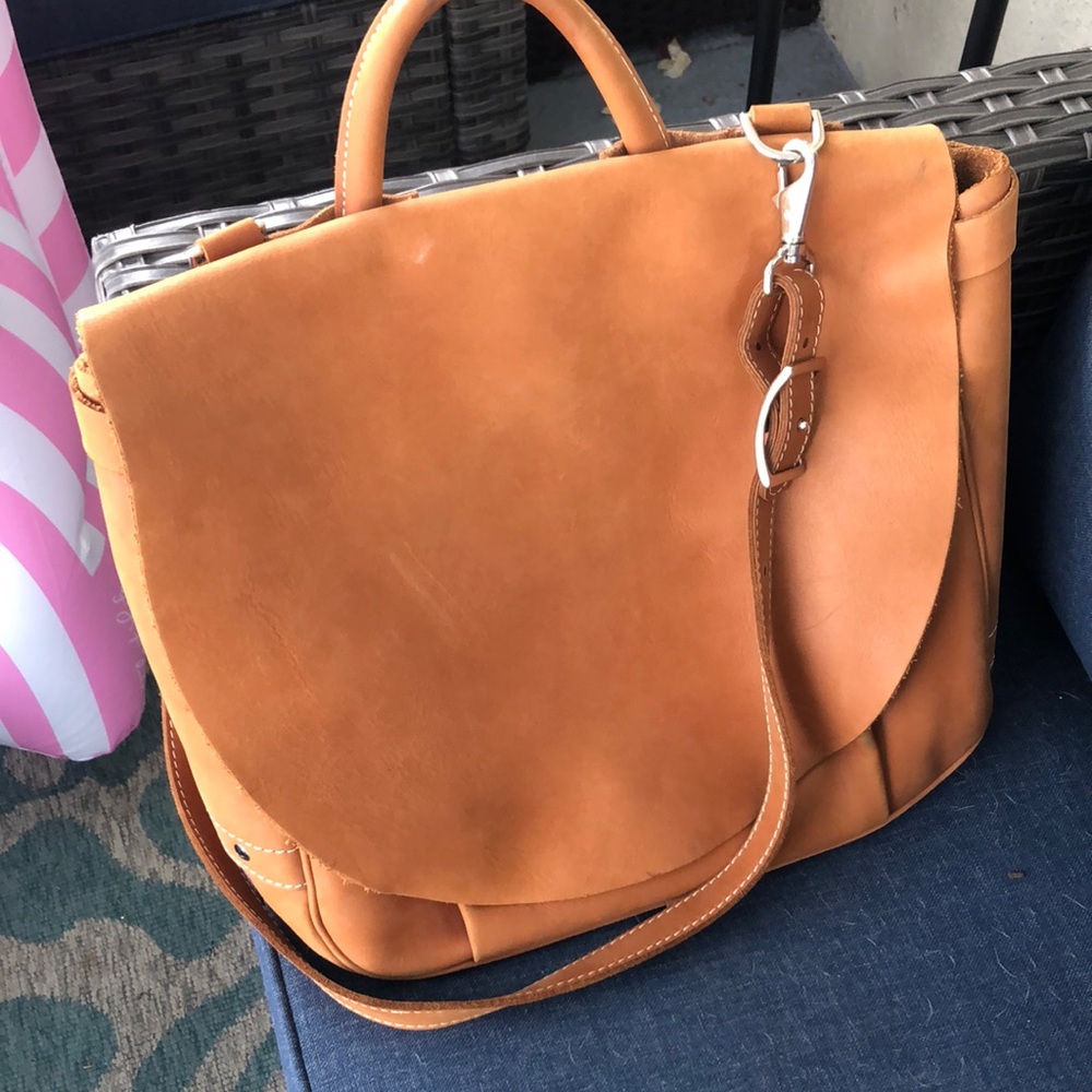 The Counterfit Mailbag Leather Messenger Bag with Adjustable Strap - Picture 2 of 6